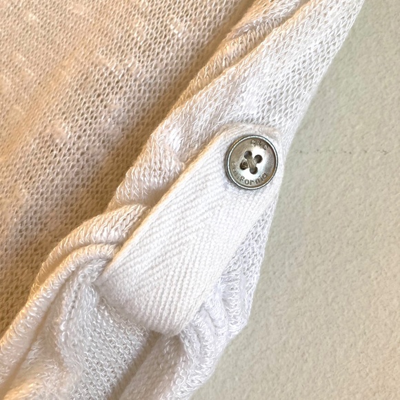 C&C California White Lightweight Short Sleeve Sweater Lagenlook - Picture 4 of 8